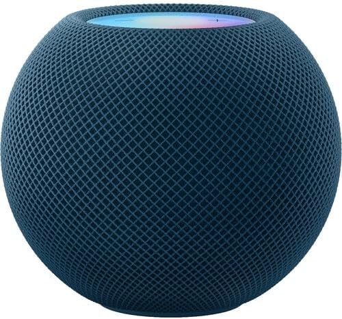 Apple HomePod Mini smart speaker on desk